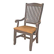 A-America Port Townsend Slatback Arm Chair with Wood Seating