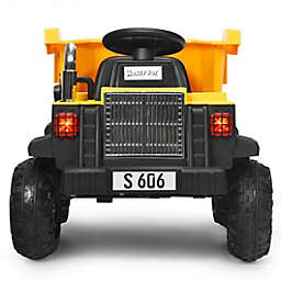Costway 12V Battery Kids Ride On Dump Truck  with Electric Bucket