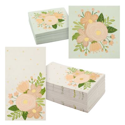 Details about   S4Sassy Amber Flush & Clematis Floral RoomTablemats With Napkins set-FL-62D 