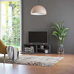vidaXL TV Cabinet High Gloss Gray 47.2