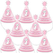 Big Dot of Happiness Purr-fect Kitty Cat - Mini Cone Kitten Meow Baby Shower or Birthday Party Hats - Small Little Party Hats - Set of 8