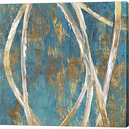 Great Art Now Teal Abstract I by PI Galerie 24-Inch x 24-Inch Canvas Wall Art