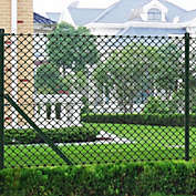 Home Life Boutique Chain Link Fence with Posts Steel 3&#39; 3"x49&#39; 2" Green