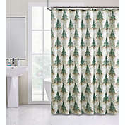 Kate Aurora Holiday Classic Merry Christmas Trees & Gifts Fabric Shower Curtain