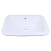 American Imaginations Drop In White Vessel in Enamel Glaze Finish