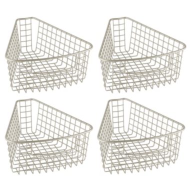 mDesign Kitchen Cabinet Lazy Susan Storage Basket, 4 Pack. View a larger version of this product image.