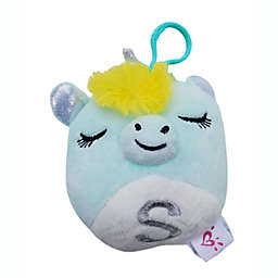 Scented Squishmallows Justice Exclusive Crystal the Unicorn Letter "S" Clip On Plush Toy