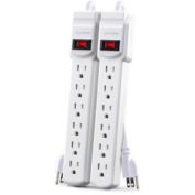 CyberPower Power Strip Twin Pack - White