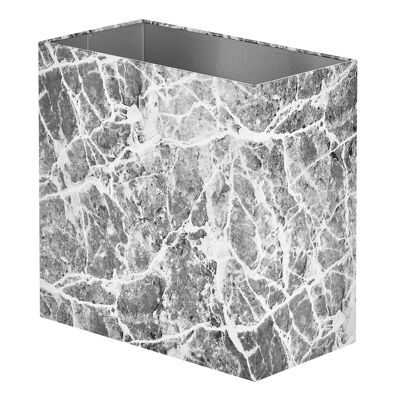 mDesign Small Metal Rectangular Trash Can Wastebasket, Garbage Bin