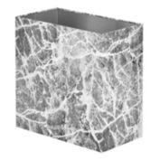 mDesign Small Metal Rectangular Trash Can Wastebasket, Garbage Bin