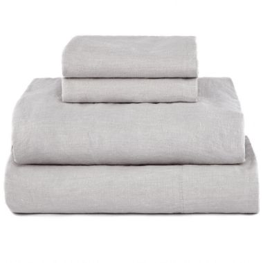 100% French Linen Sheet Set - Cal King - Pebble Heather BOKSER HOME. View a larger version of this product image.