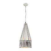 Contemporary Home Living 28" White Pennant Point Pendant Light