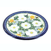 Blue Rose Polish Pottery Goldfinch Dinner Plate
