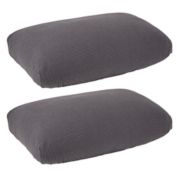 Juvale 2 Pack Stretch Outdoor Cushion Covers for Patio Furniture and Sofas, Reversible (Medium, Grey)