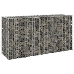 Home Life Boutique Gabion Wall with Covers Galvanized Steel 78.7