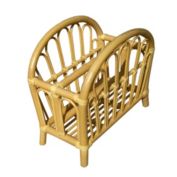 D-Art collection Hand Crafted Rattan Wicker Curve Magazine Rack - Natural