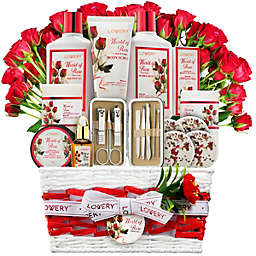 Red Rose Spa Gifts, Stress Relief Selfcare Kit, 35 Piece