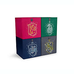 Harry Potter Hogwarts Houses 11-Inch Storage Bin Cube Organizers, Set of 4   Fabric Basket Container, Cubby Cube Closet Organizer   Wizarding World Gifts And Collectibles