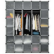 Slickblue DIY 30 Cube Portable Closet Clothes Wardrobe Cabinet