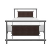 Lazzara Home Clematis Silver Metal Frame Twin Platform Bed