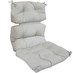 Sunnydaze Tufted High Back Olefin Indoor/Outdoor Patio Chair Cushion - Gray