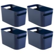 mDesign Plastic Bathroom Vanity Storage Organizer Bin, 10" Long, 4 Pack