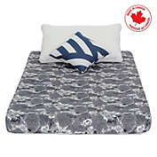 ViscoLogic   ECONO - Made in Canada - Flipable Reversible Foam Mattress with Assorted Covers (Double)
