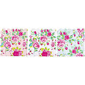Blue Panda Floral Scalloped Edged Luncheon Napkins (6.2 x 6.3 Inches, 150-Pack)