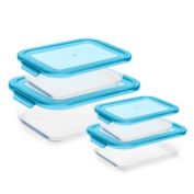 Lexi Home Oven Safe Glass Food Storage Container Set with Plastic Lids - 4 Pack