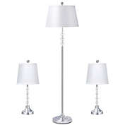 Slickblue 3-Piece Floor Lamp and Table Lamps Set