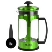 Mr. Coffee 30oz Glass and Stainless Steel French Coffee Press in Green