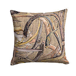 Caroline's Treasures Deer Horns  on Faux Burlap Fabric Decorative Pillow 14 x 14