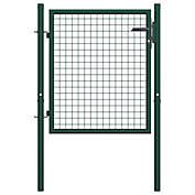 Home Life Boutique Fence Gate Steel 39.4"x29.5" Green