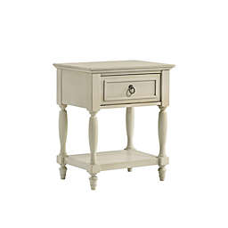Elements Picket House Furnishings Gia 1-Drawer Nightstand - White