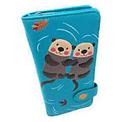 Shagwear Otters Large Teal Zipper Wallet