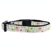 Mirage Pet Products Retro Nylon Ribbon 3/8" Wide Cat Collar, White