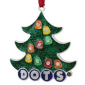 Northlight 3" Silver Plated DOTS Candy Logo Christmas Tree Ornament with European Crystals