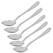 Unique Bargains Stainless Steel Food Grade Dinner Spoon, 7.4 Inch Table Spoon Dessert Spoon Utensils Cutlery for Kitchen Restaurant, 5pcs