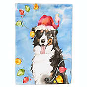 Caroline&#39;s Treasures Christmas Lights Bernese Mountain Dog Flag Canvas House Size 28 x 40
