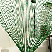 PiccoCasa Thread Stripe Backdrop Room Divider String Sheer Curtain Fringe Panel 39" X 79" Dark Green