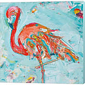 Great Art Now Flamingo Bright by Kellie Day 12-Inch x 12-Inch Canvas Wall Art
