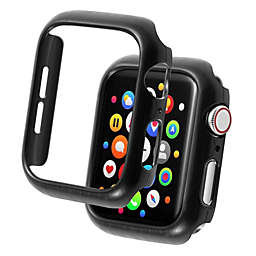 Insten Brushed Case Compatible with Apple Watch 40mm Series SE 6 5 4, Protective Bumper Frame, Lightweight, Ultra-Thin, Black