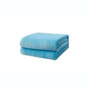L'baiet Modern Indoor Fleece Twin Blanket 60"x80" 100% Polyester, Fluffy, Cozy, Plush, Microfiber, Warm Bedding Cover - Blue
