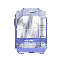 YML A1134PUR Cornerless Flat Top Bird Cage with Removable Plastic Tray, Purple - Small