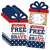 Big Dot of Happiness Happy Veterans Day - Patriotic Money and Gift Card Sleeves - Nifty Gifty Card Holders - Set of 8
