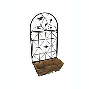 Things2Die4 Rustic Metal Faux Window Frame Planter Hanging Wall Decor Farmhouse Display Box
