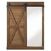 Accent Plus Chalkboard And Mirror With Barn Door