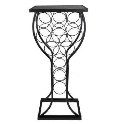 Infinity Merch Metal Wine Storage Organizer Display Rack Table