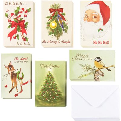 18 Boxed Christmas Cards Set Envelopes Greeting Holiday Winter Wonderland SALE 