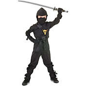 Underwraps Kid&#39;s Black and Gold Ninja Halloween Costume - Large